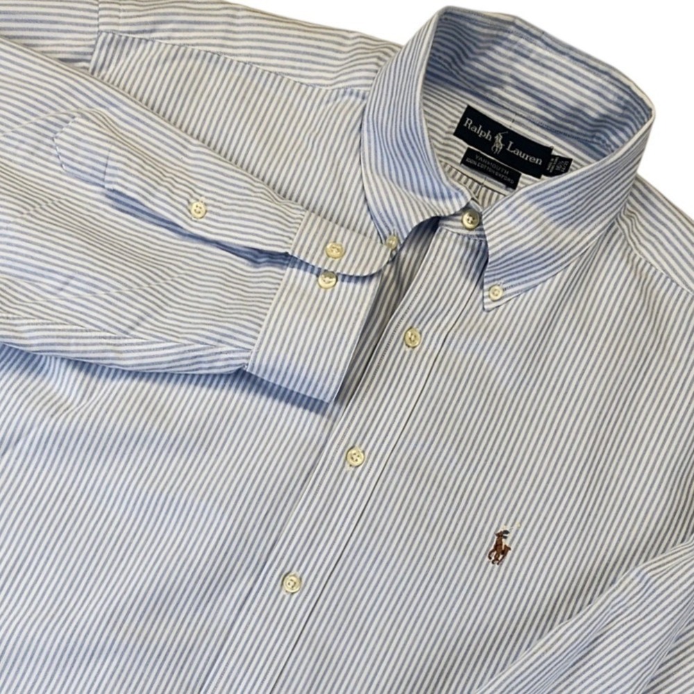 Polo Ralph Lauren Yarmouth 16.5 34/35 100% Cotton Oxford Button Down Flesh Pony